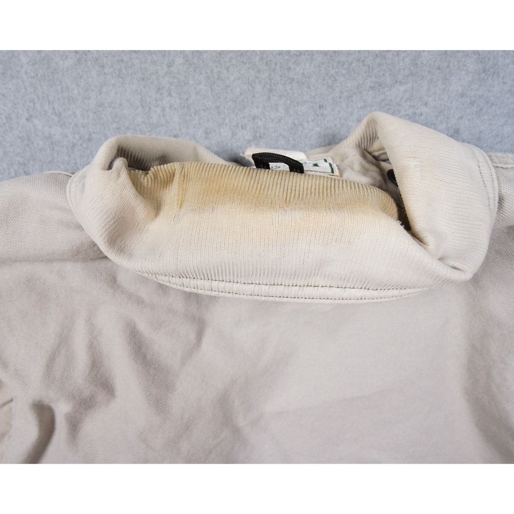 Vintage LL Bean Jacket Mens Small Beige Chore Coat Lined Outdoors H147 - Picture 8 of 16